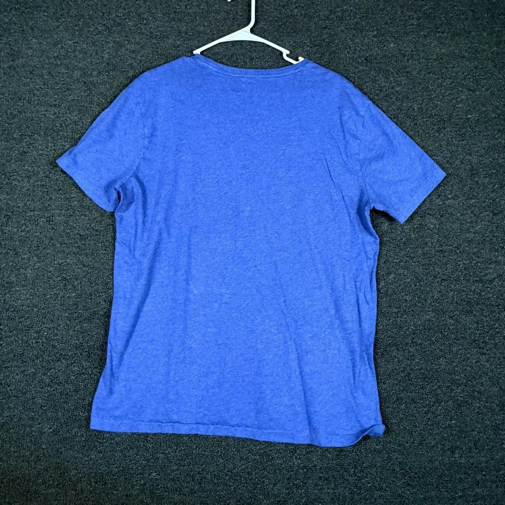Polo Ralph Lauren Mens Large Blue Heathered Short Sleeve Crewneck Pony T-Shirt
